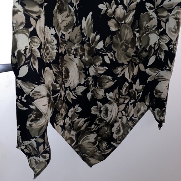 Alyn Paige- Black/Green Floral Midi Dress- Size 11 - Picture 6 of 8